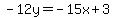 -12y=-15x%2B3