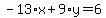 -13%2Ax%2B9%2Ay=6