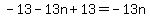 -13-13n%2B13=-13n