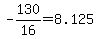 -130%2F16+=+8.125