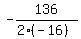 -136%2F%282%2A%28-16%29%29