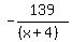 -139%2F%28%28x%2B4%29%29