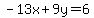 -13x%2B9y=6