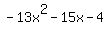 -13x%5E2-15x-4