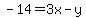 -14=3x-y