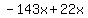 -143x%2B22x