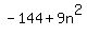 -144%2B9n%5E2