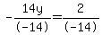 -14y%2F-14=2%2F-14