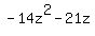 -14z%5E2+-+21z