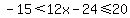 -15%3C12x-24%3C=20