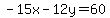 -15x-12y=60