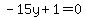 -15y%2B1=0