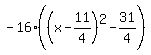 -16%28%28x-11%2F4%29%5E2-31%2F4%29