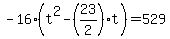 -16%28t%5E2-%2823%2F2%29t%29=529