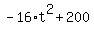 -16%2At%5E2+%2B+200