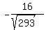 -16%2F%28sqrt%28293%29%29