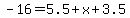 -16=5.5%2Bx%2B3.5
