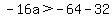 -16a%3E-64-32