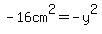 -16cm%5E2+=-y%5E2