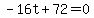 -16t%2B72+=+0