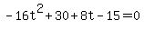 -16t%5E2%2B30%2B8t-15=0
