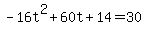 -16t%5E2%2B60t%2B14+=+30