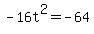 -16t%5E2=-64