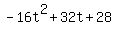 -16t%5E2+%2B+32t+%2B+28