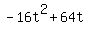 -16t%5E2+%2B+64t
