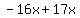 -16x%2B17x