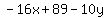 -16x%2B89-10y