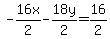 -16x%2F2-18y%2F2=16%2F2
