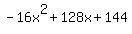 -16x%5E2%2B128x%2B144