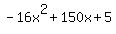 -16x%5E2%2B150x%2B5