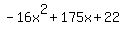 -16x%5E2%2B175x%2B22