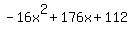 -16x%5E2%2B176x%2B112