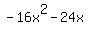 -16x%5E2-24x