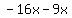 -16x-9x