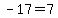 -17=7