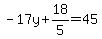 -17y%2B18%2F5=45