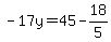 -17y=45-18%2F5