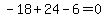 -18%2B24-6=0