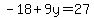 -18%2B9y=27