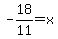 -18%2F11=x