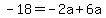 -18=-2a%2B6a