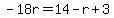 -18r=14-r%2B3