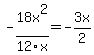 -18x%5E2%2F12x=-3x%2F2