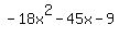 -18x%5E2+-45x-9