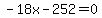 -18x-252=0