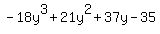 -18y%5E3%2B21y%5E2%2B37y-35